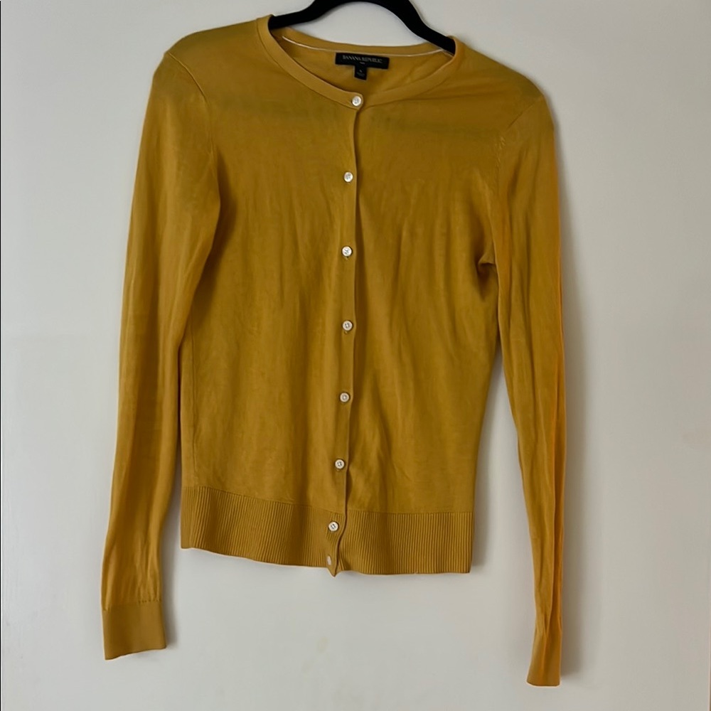 Women's Mustard Cardigan Sweater